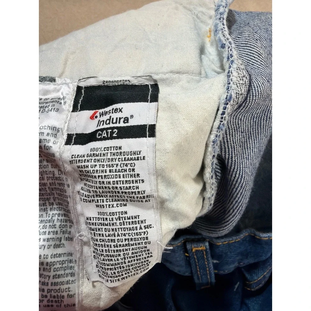 Aramark Westex Indura FR Flame Resistant Jeans Blue Denim 34x30 CAT 2 ATPV 22 #3